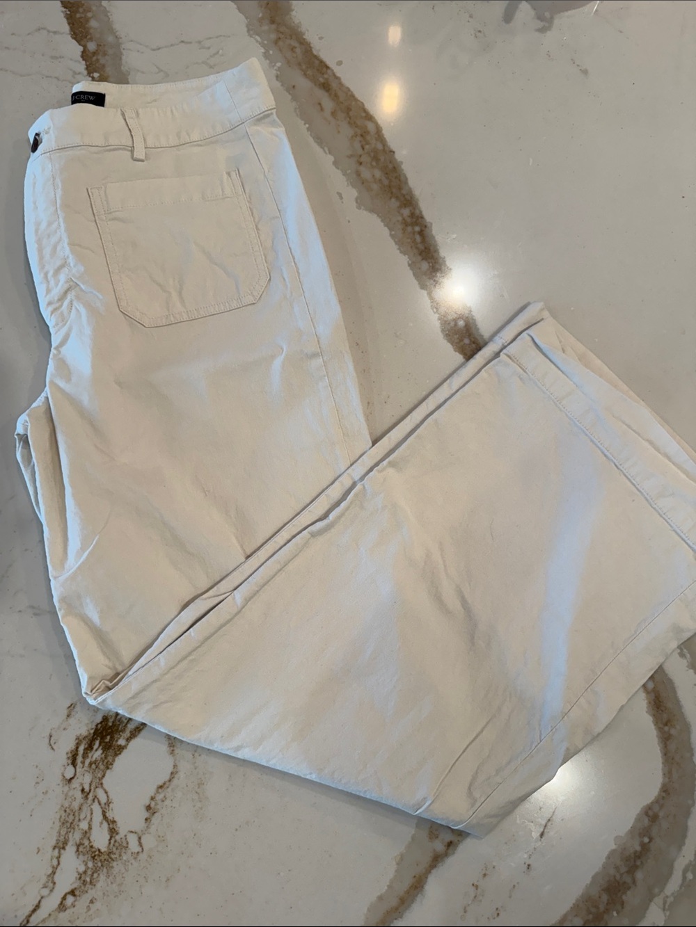 J. Crew White Cotton Chinos